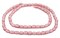 The Bead Chest Rose Pink Oval White Heart Beads 9x7mm Glass 24 Inch Strand